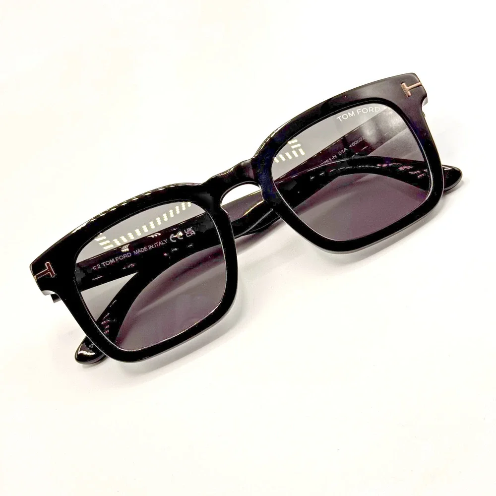 Tom Ford Sunglasses Dax TF751-N 01A Black Square Frame Gray Lens 50-22-145 New